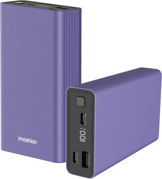 imoshion® Powerbank 20000 mAh - 30W Ultra Snellader - 4x Smartphone Opladen - USB C / USB A - Powerbanks - Universeel - Quick Charge 3.0 en Power Delivery