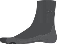 FALKE TK2 Short anti-blaar dik wol functioneel materiaal wandelsokken heren grijs - maat 42-43