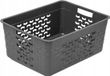 BranQ Cotton 10L Mand - Donkergrijs Opbergmand met Ajour Patroon