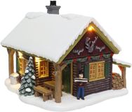 Santaville Forest Cabin with LED Polyresin 20cm