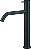 Qisani Flow verhoogde opbouw wastafelkraan mat Zwart 28.5cm hoog - 25602.03