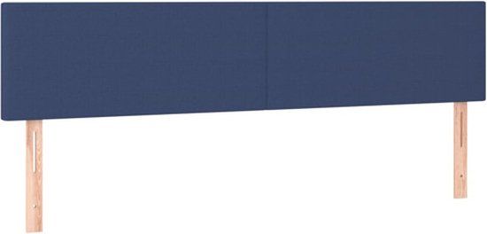 vidaXL Hoofdbord Stof Blauw 180x5x78/88 cm