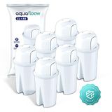 Aquafloow Waterfilterpatronen voor Waterkan, Filterpatroon, Vermindering van Microplastics, Kalkaanslag en Onzuiverheden | Vervanging voor Dafi Classic, Aquaphor B15, Brita Classic, Laica – 6 Stuks
