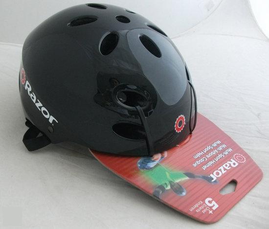 Razor Kinder Skatehelm - Maat S - Glanzend Zwart