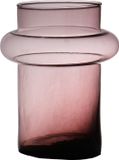 Hakbijl Glass Bloemenvaas Luna - transparant mauve - eco glas - 15 x 20 cm - cilinder vaas