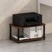 Furinno Turn-N-Tube multifunctionele printerstandaard display & opbergplank, amber grenen/zwart