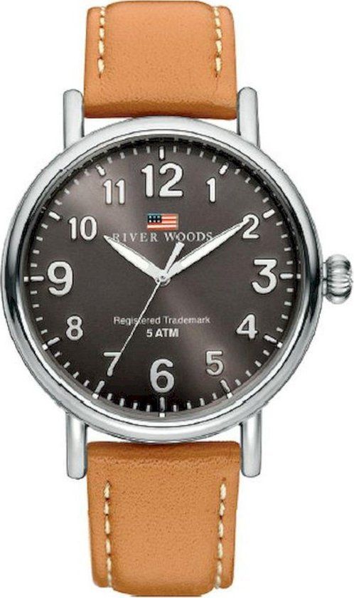 River Woods Sacramento RW420006 Herenhorloge - Ø 42 mm - Zwart/Zilverkleurig