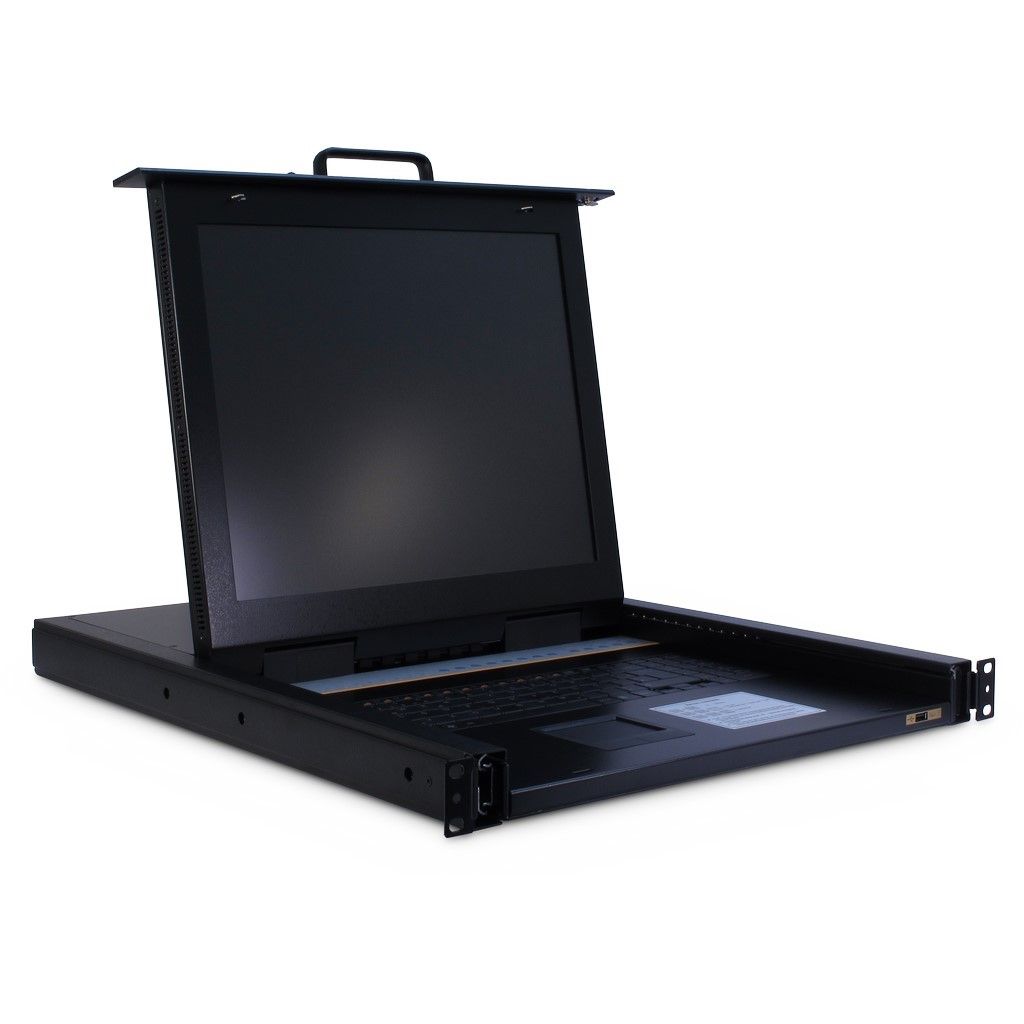 Inter-Tech KVM-1708 - 17" Rackmount KVM Console - Black