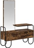 vidaXL Kaptafel met lade, gerookt eiken, bewerkt hout