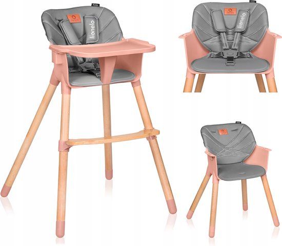 Lionelo Koen Kinderstoel - Roze - Verstelbaar - 30 kg - 0-36 maanden