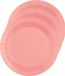 Santex Feest gebaksbordjes - roze - 10x - karton - 17 cm - rond