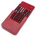 Étui en cuir pour 6 stylos avec fermeture magnétique - Rouge