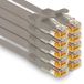 1aTTack.de - 10 x 2,0 m Cat7 netwerkkabels, Cat.7 Ethernet, LAN & Cat 7 patchkabels voor maximale internetsnelheid en verbindt alle apparaten met RJ45-connectoren, grijs