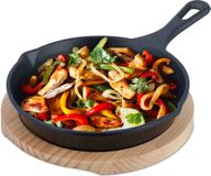 Relaxdays Poêle en fonte - Ø 20 cm - Anthracite