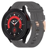Wigento Samsung Geweven Nylon Band voor Galaxy Watch 6, 5, 4, Normal, Pro, Classic