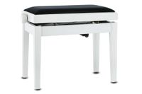 GEWA pianokruk Deluxe Autolift met comfortabele hoogteverstelling, massief hout, mat wit