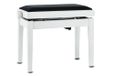 GEWA pianokruk Deluxe Autolift met comfortabele hoogteverstelling, massief hout, mat wit