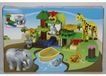 Blocs de construction Zoo 51 pièces Jouets pour enfants Blocs d'emboîtement Animaux Éléphant Girafe Lièvre Bateau Tigre Cheval Poisson