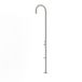 Sined OROSEI INOX – Douche extérieure autoportante en acier inoxydable AISI 316L – inox – douche pour les pieds – eau chaude et froide