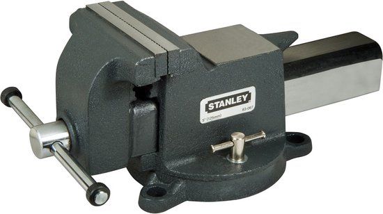 Stanley MaxSteel Bankschroef voor zware toepassingen 125mm/5" - Draaibaar - Gietijzer