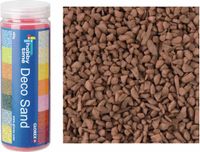 Glorex Hobby Decoratie zand/kiezels - bruin - 500gr - zandkorrels - mini steentjes - 2 tot 6 mm