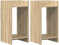 vidaXL Plantenstandaard 2 stuks Sonoma eiken 30 x 30 x 60 cm Bewerkt hout