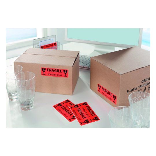 Avery 3050 Etiketten Rood/Zwart Papier 11,9 x 3,8 cm