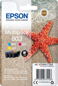 Epson Multipack 3-colours 603 Ink single pack / cyaan, geel, magenta