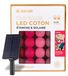 Guirlande lumineuse avec 16 boules, 3 mètres, énergie solaire, IP55, rouge cerise