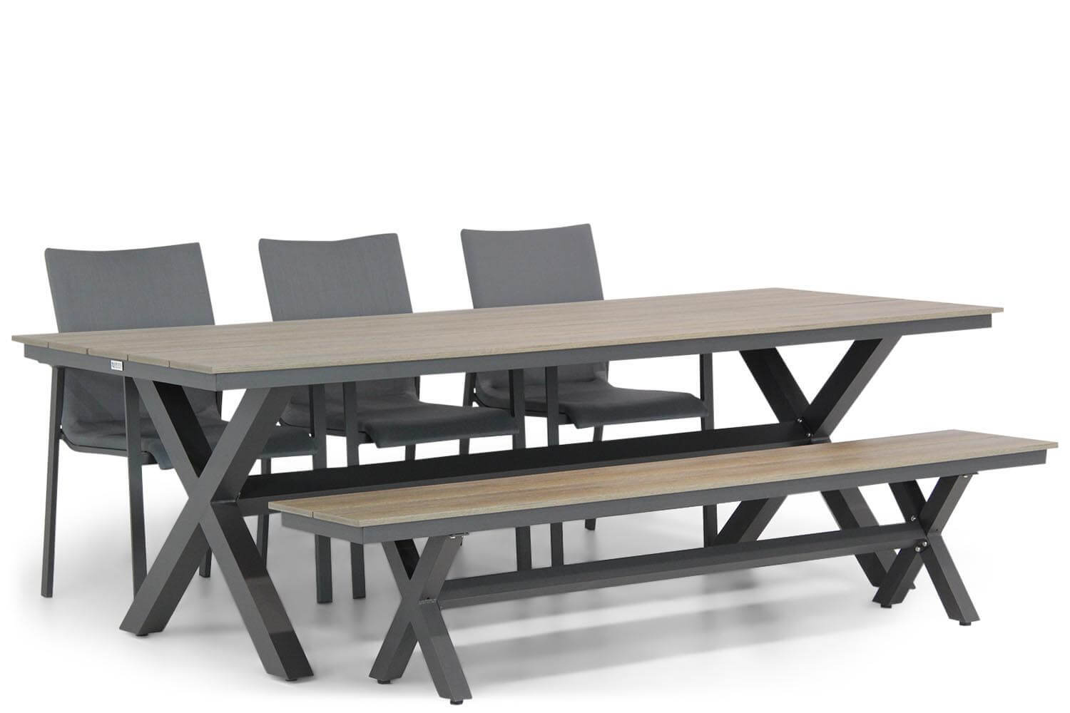 Lifestyle Garden Furniture Rome/Forest 240 cm dining tuinset 5-delig