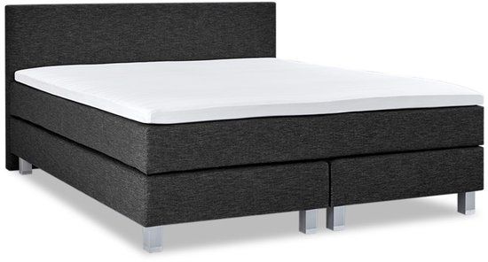 MioDormio Basso Bonell Boxspring Trento Vlak - 140x200cm - Donkergrijs