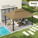 Toile de rechange beige 4 x 3 m pour tonnelle, polyester 370 g/m², double toit avec trous de drainage