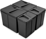 Emuca Recycle keukenlade prullenbakset Recycle hoogte 266mm, 2x15liter, Plastic, Zwart