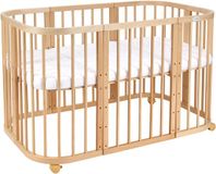 Waldin Multifunctioneel 7 in 1 Babybed / peuterbed incl. matras - Naturel