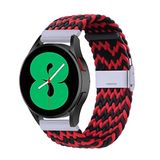 By Qubix Qubix - Compatible met Garmin Vivoactive 3 - Braided bandje - Rood/zwart - Bandbreedte: 20mm