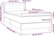 vidaXL Boxspring met matras stof taupe 90x200 cm