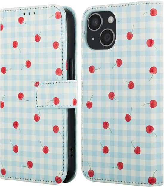 imoshion Design Bookcase smartphone - Geschikt voor Apple iPhone 13 - Cherry Check