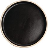 Olympia Canvas platte ronde borden zwart 18cm
