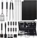 Merkloos Barbecue Accessoires Set – Grillset - Barbecue Bestek - 21 stuks - Zwart