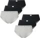 Schiesser Brasilslip Modern Multipacks 6-pack Dames Maat M Grijs/Zwart