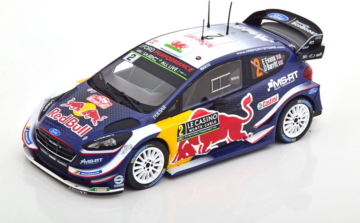 Cochesdemetal Fiesta WRC No.2, Rally Monte Carlo 2018 Evans/Barritt 1-24 Ixo Models