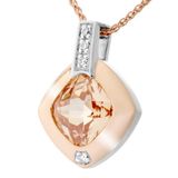 Orphelia ZH-7113 - Ketting met hanger - Zilver en roségoud verguld - 925 zilver - Zirkonia - 45 cm