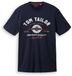 Tom Tailor T-shirt avec imprimé logo Taille L bleu capitaine ciel