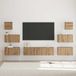 Maison Exclusive Ensemble meuble TV 8 pièces 60 x 30 x 30 cm Chêne artisanal