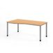 Hammerbacher Bureau asymétrique avec 4 pieds ronds - 180x100 cm