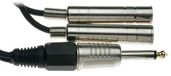 Stagg YC0.1/1P2PFH 1x jack male - 2x jack female Y-kabel 10cm
