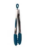 MASTRAD - Keukentang - Multifunctioneel - Handvat met antislip glijders - Roestvrij stalen handvat - Siliconen eindkappen - Geen krassen op potten - Ophanghaak - Blauw