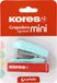 Kores Mini-nietmachine zacht blauw + 1000 nietjes 24/6, compatibel met 26/6, capaciteit 12 vellen papier 80 g, 6 x 4,5 x 3 cm, nietafstand 17 mm, ideaal als kantoormateriaal, perfect voor