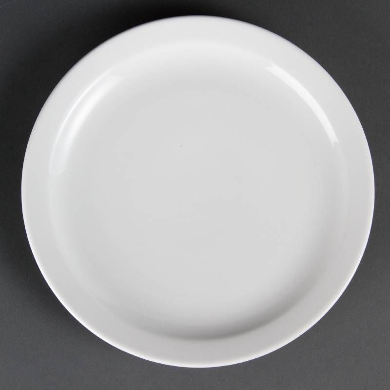 Olympia Whiteware borden met smalle rand 25 cm 12 Stuks