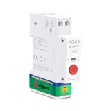 Nous Zigbee DIN Schakelaar, 16A Slimme Schakelaar met Energiemonitoring, Compatibel met Zigbee2MQTT, Home Assistant, Alexa en Google Home, App-bediening, Stembediening